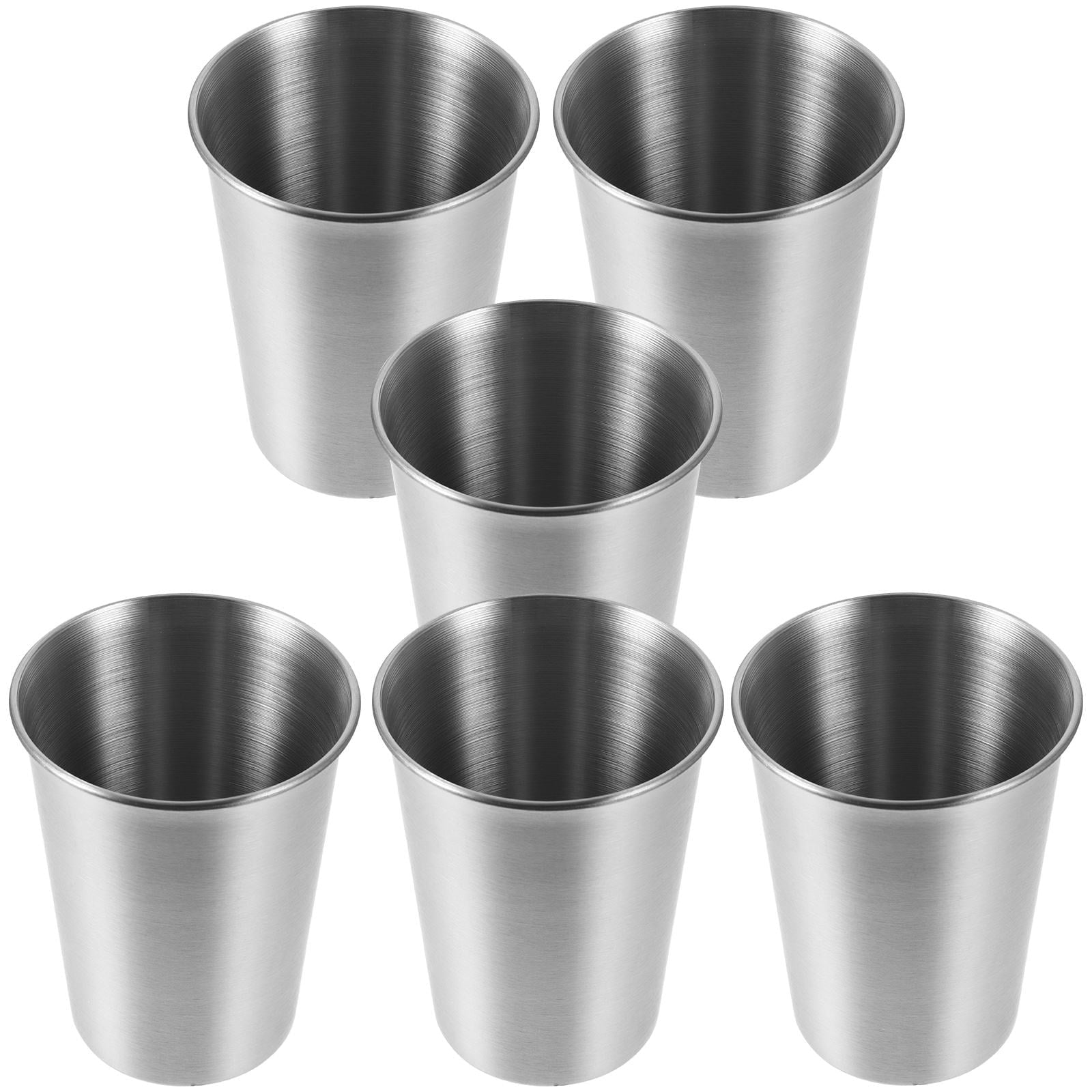 Milisten Set of 6 Stainless Steel Cups for Cocktails, Water, and Beverages Drinkware