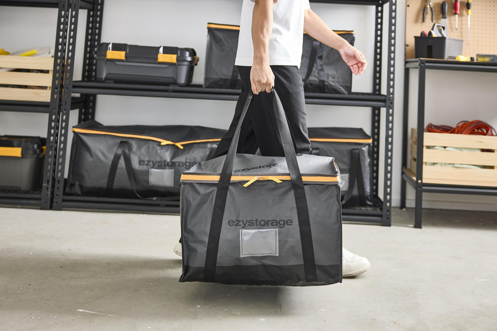 22.1 Gallon, Large, Heavy-Duty Collapsible Utility Storage Bag with Zipper and Reinforced Handles