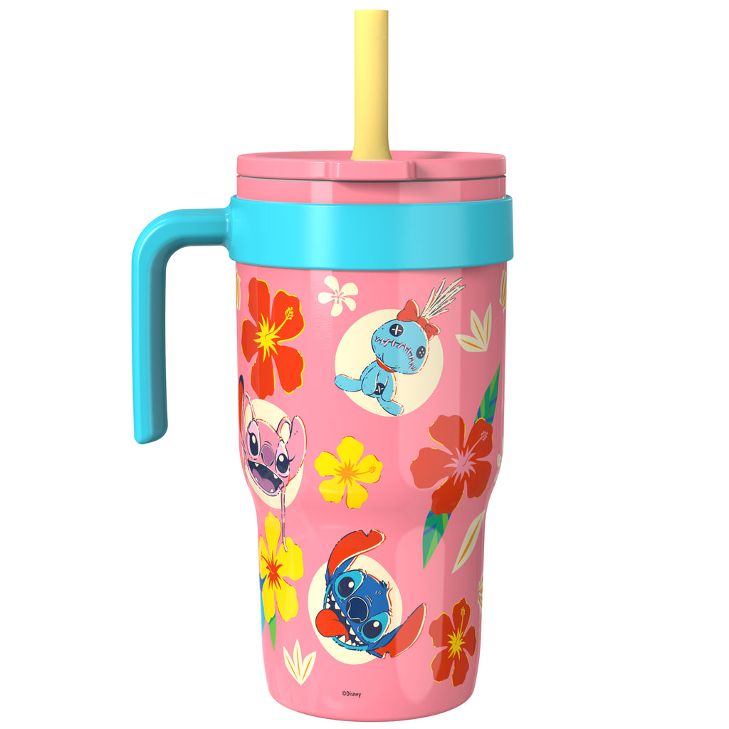 18oz Stitch Kids Straw Handle Tumbler