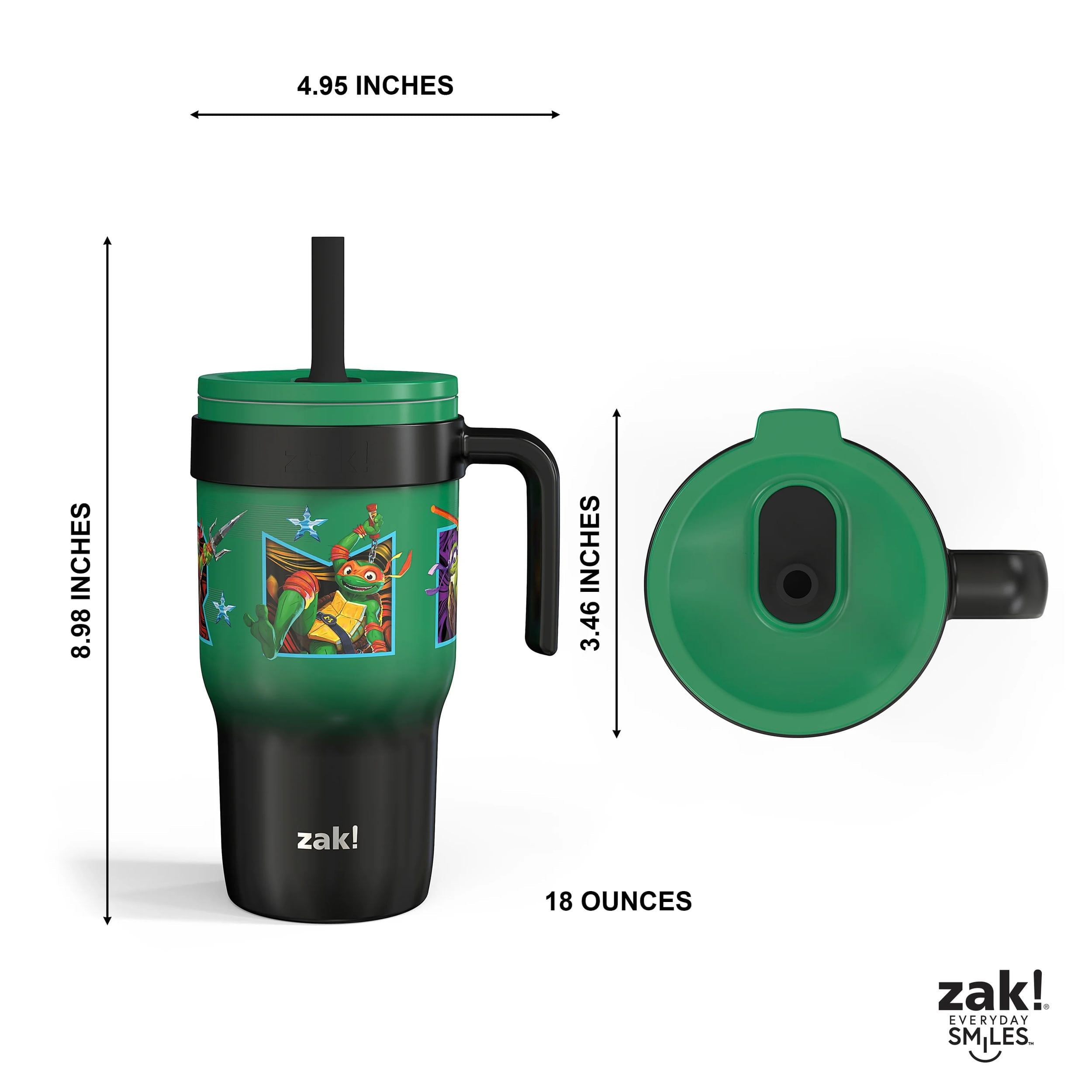 18oz Stitch Kids Straw Handle Tumbler