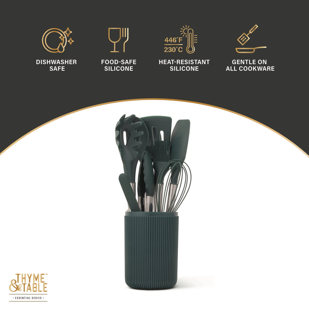 Thyme &amp; Table 10-Piece Silicone Gadget Set - Green