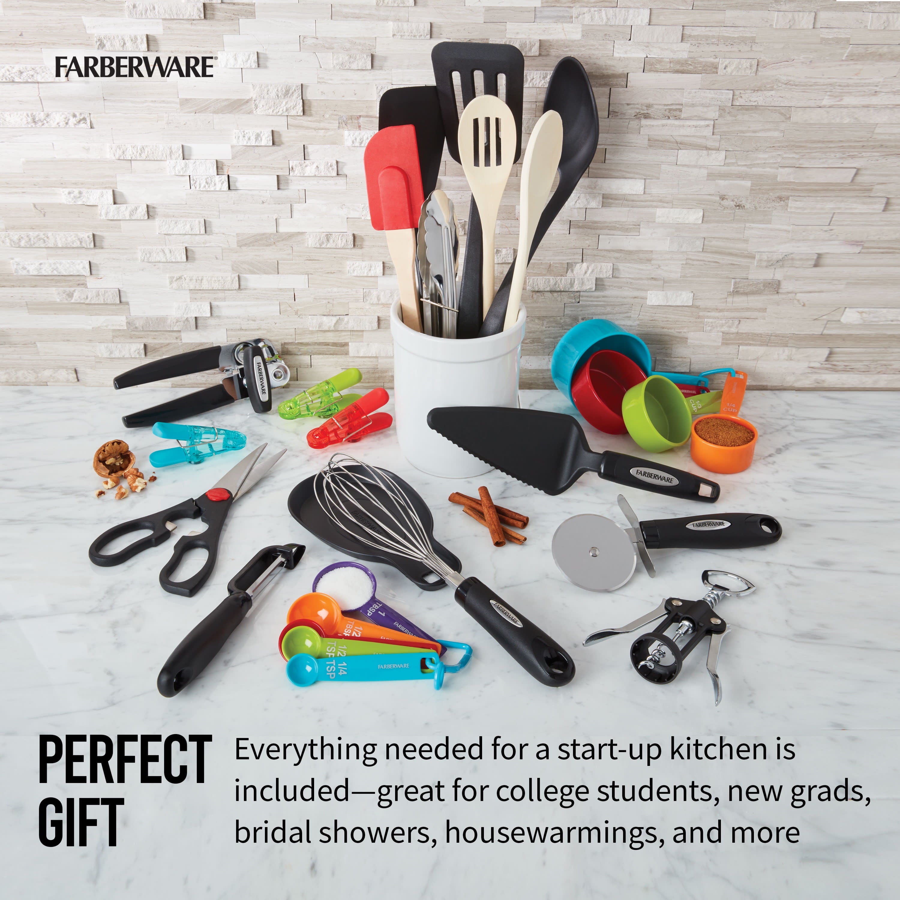 28-Piece Kitchen Utensil &amp; Gadget Set, Multicolor