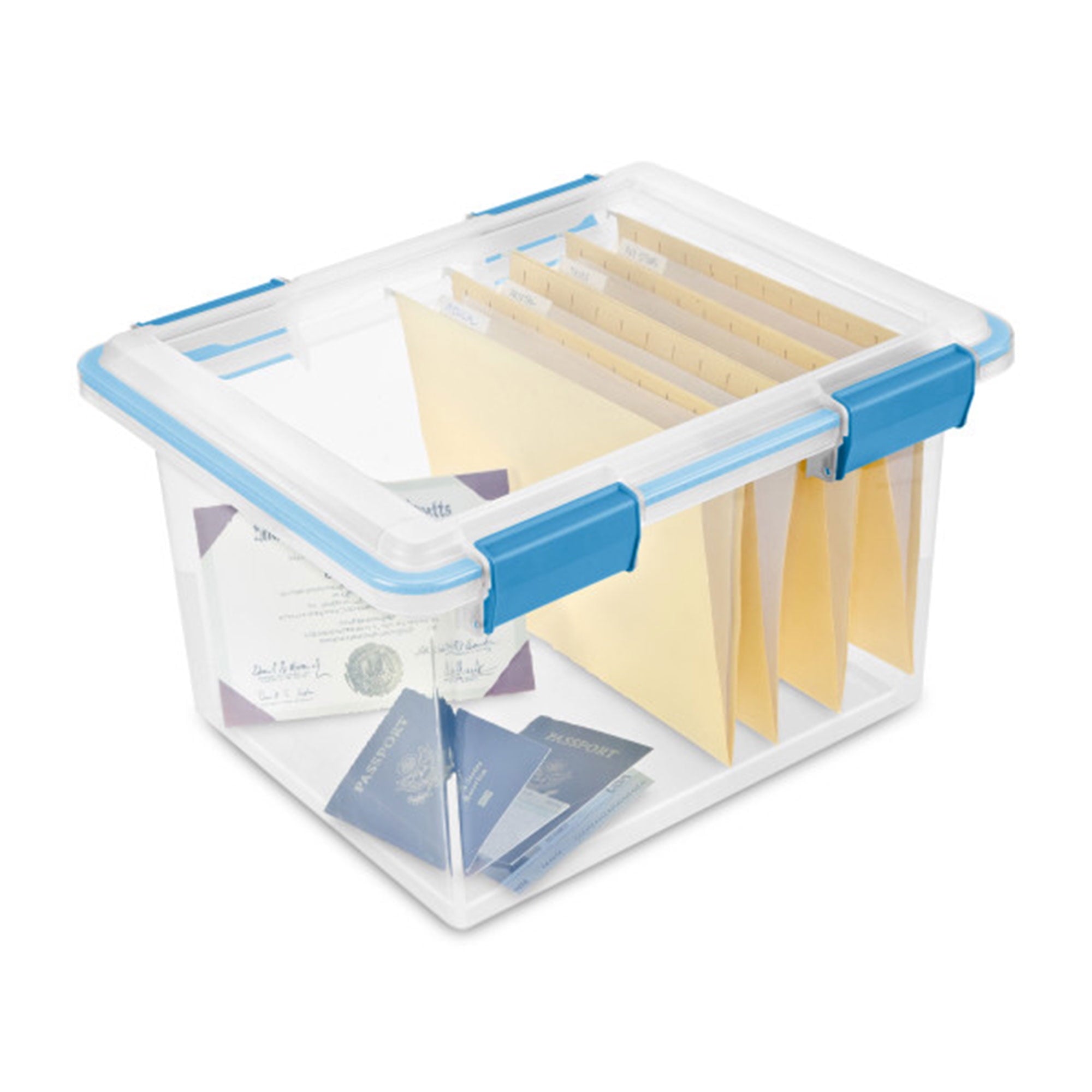 7.5 Quart Clear Plastic Storage Box with Latching Lids, (6 Pack)