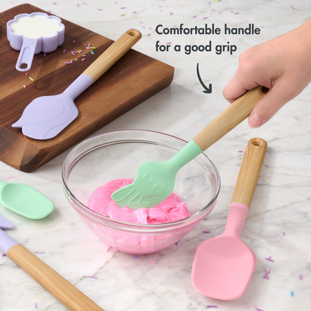 Way To Celebrate 5-Piece Baking Tools. Purple, Pink and Green