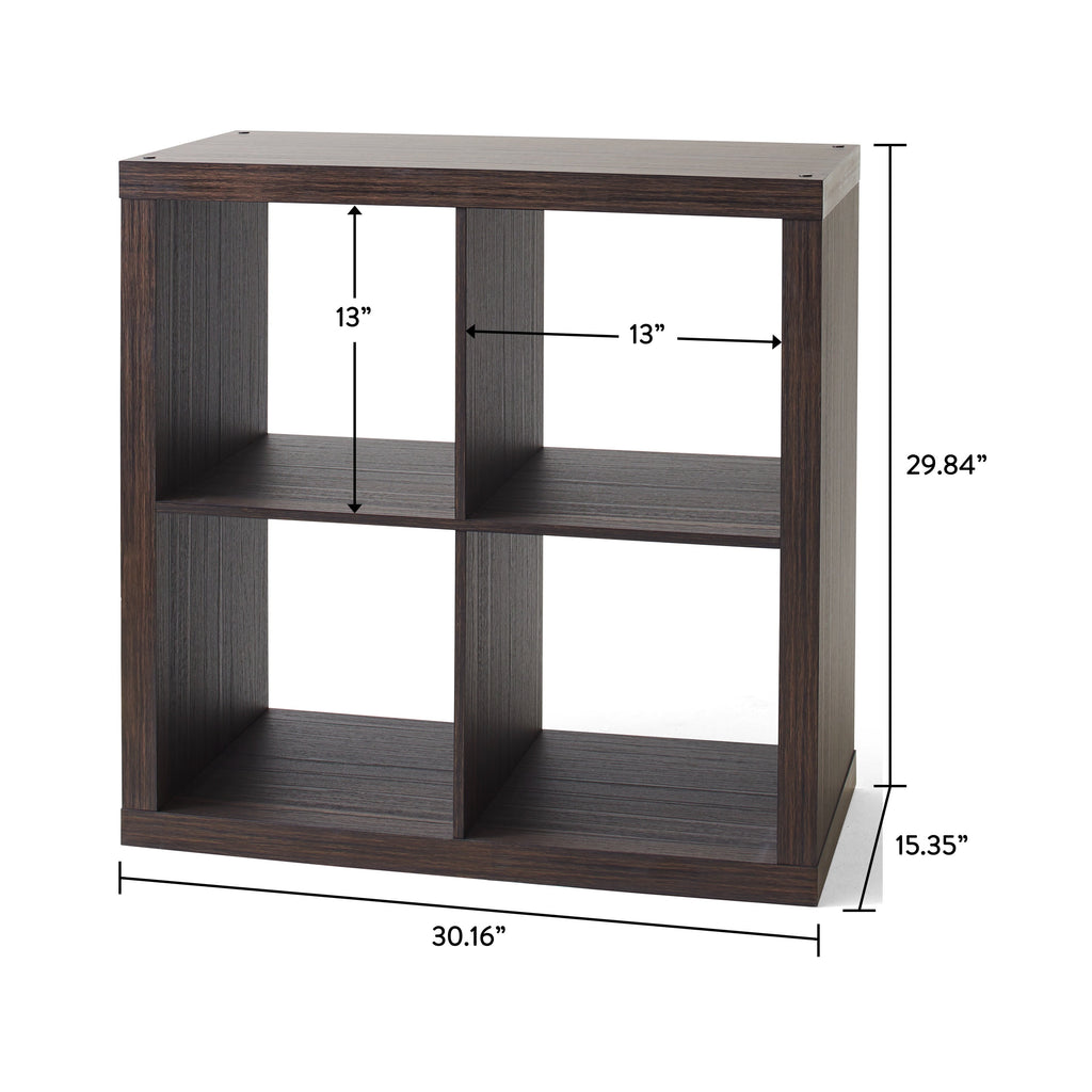 Better Homes &amp; Gardens 4 Cube Storage Organizer, White Texture