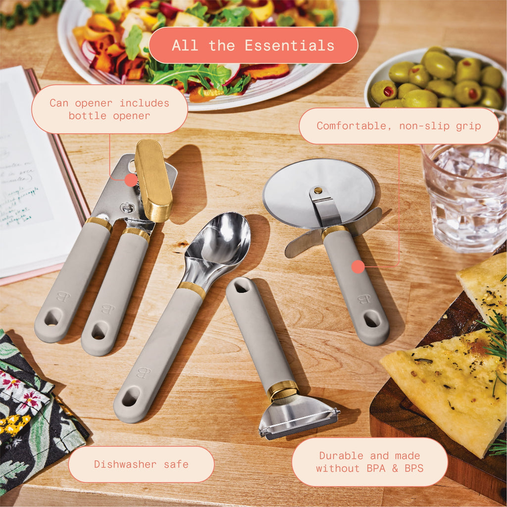 4-Piece Essentials Gadget Set, Porcini Taupe by Drew Barrymore