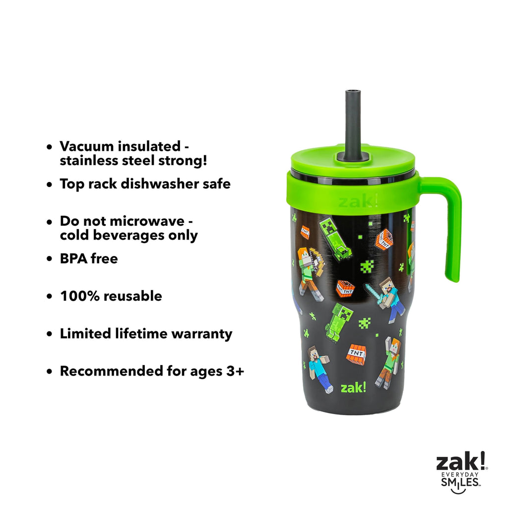 18oz Stitch Kids Straw Handle Tumbler