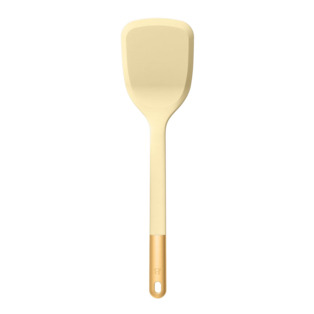 6-Piece Silicone Tool Set with Ceramic Crock, Porcini Taupe by Drew Barrymore