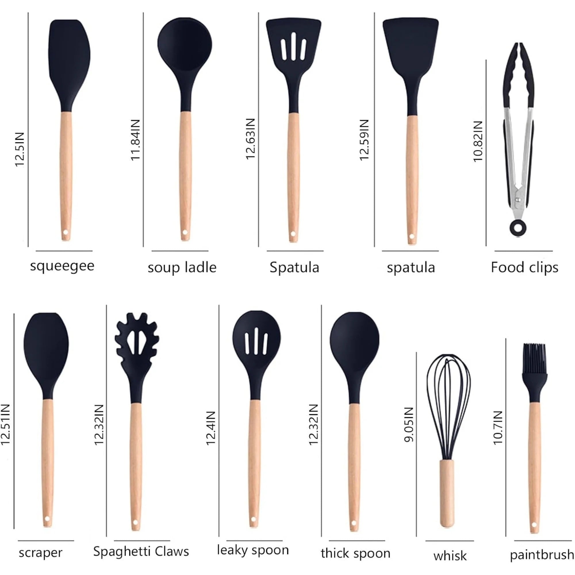 Silicone Cooking Utensils Set, BPA Free Pink Baking Tools Kitchen Knife 19 Pc