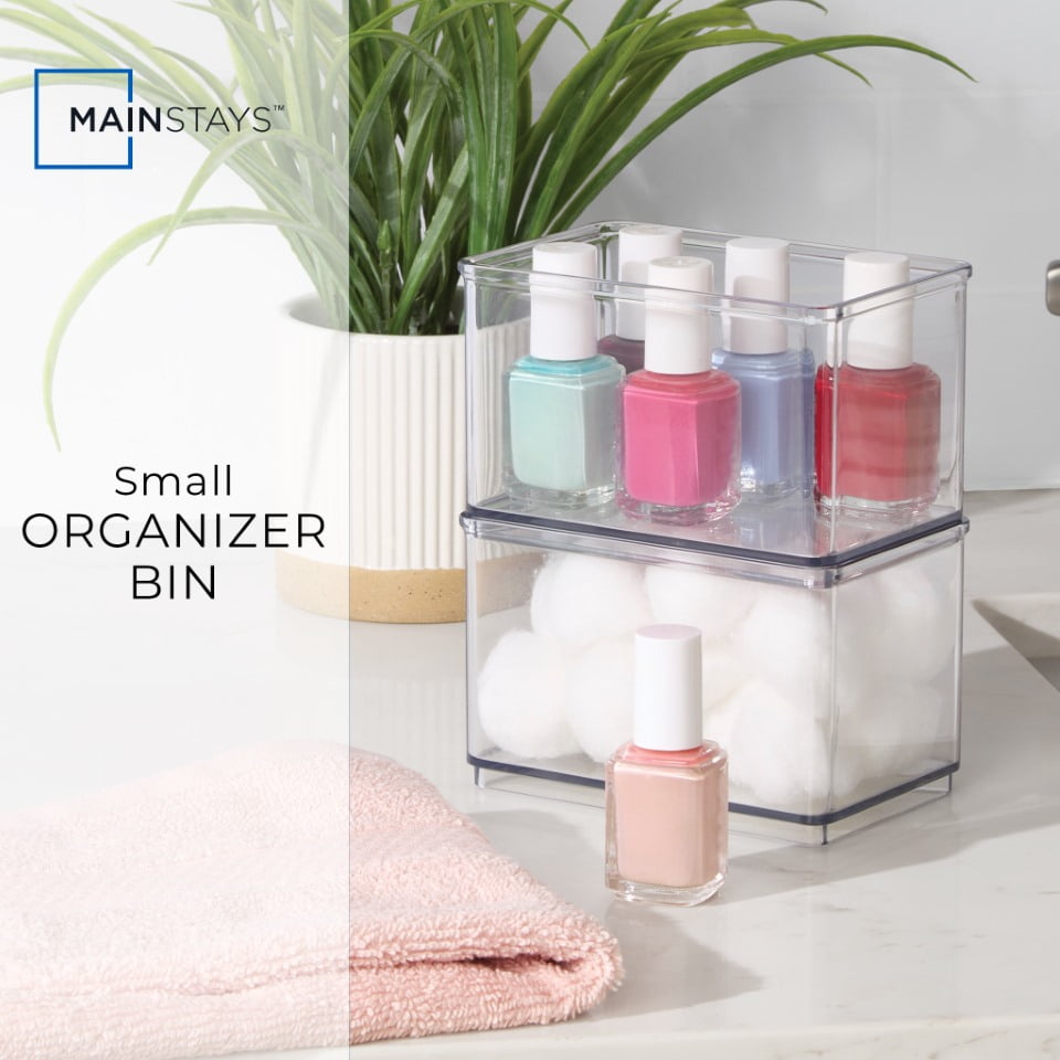 Clear Plastic Organizer Bin for Bathroom