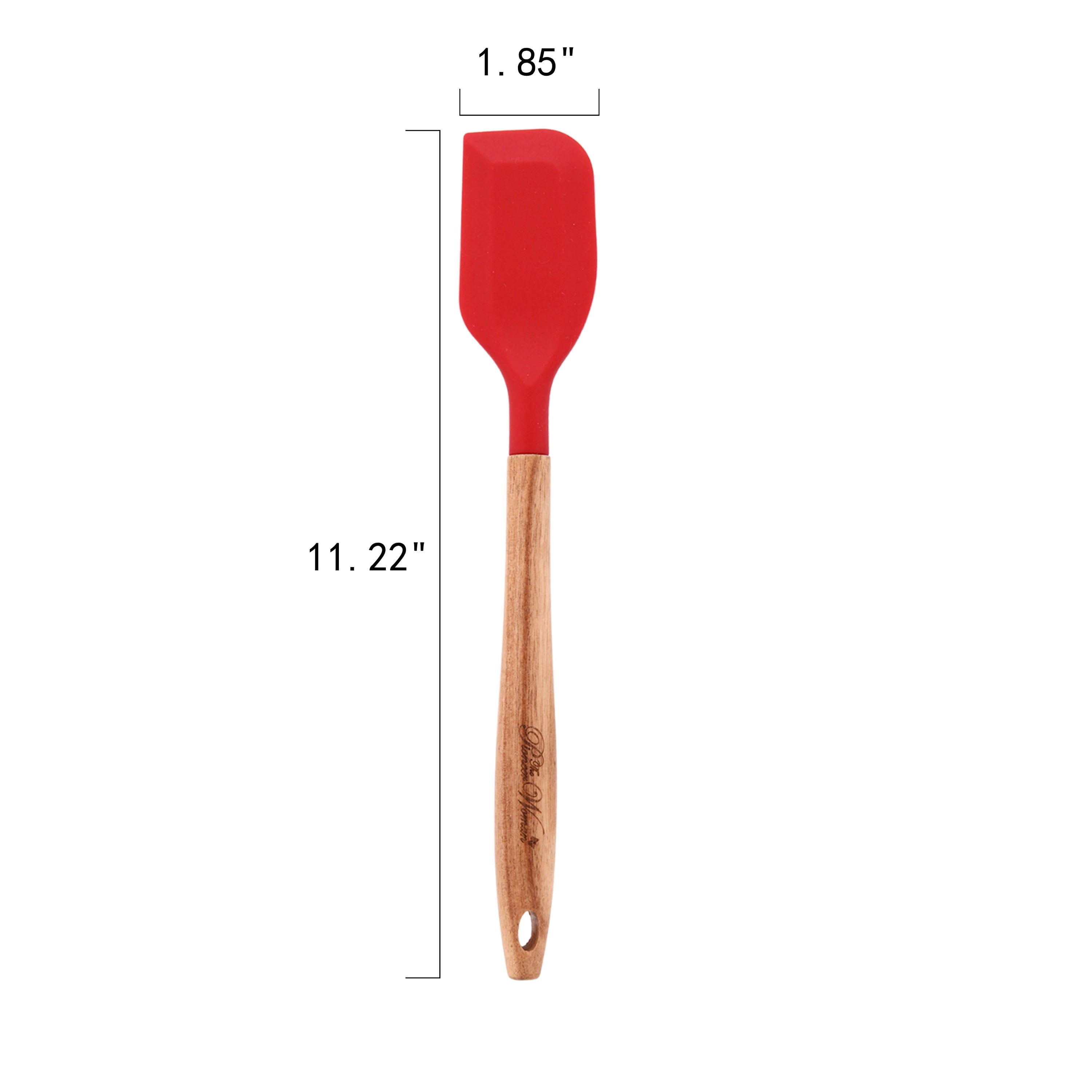 10-Piece Silicone and Acacia Wood Handle Cooking Utensils Set, Blue