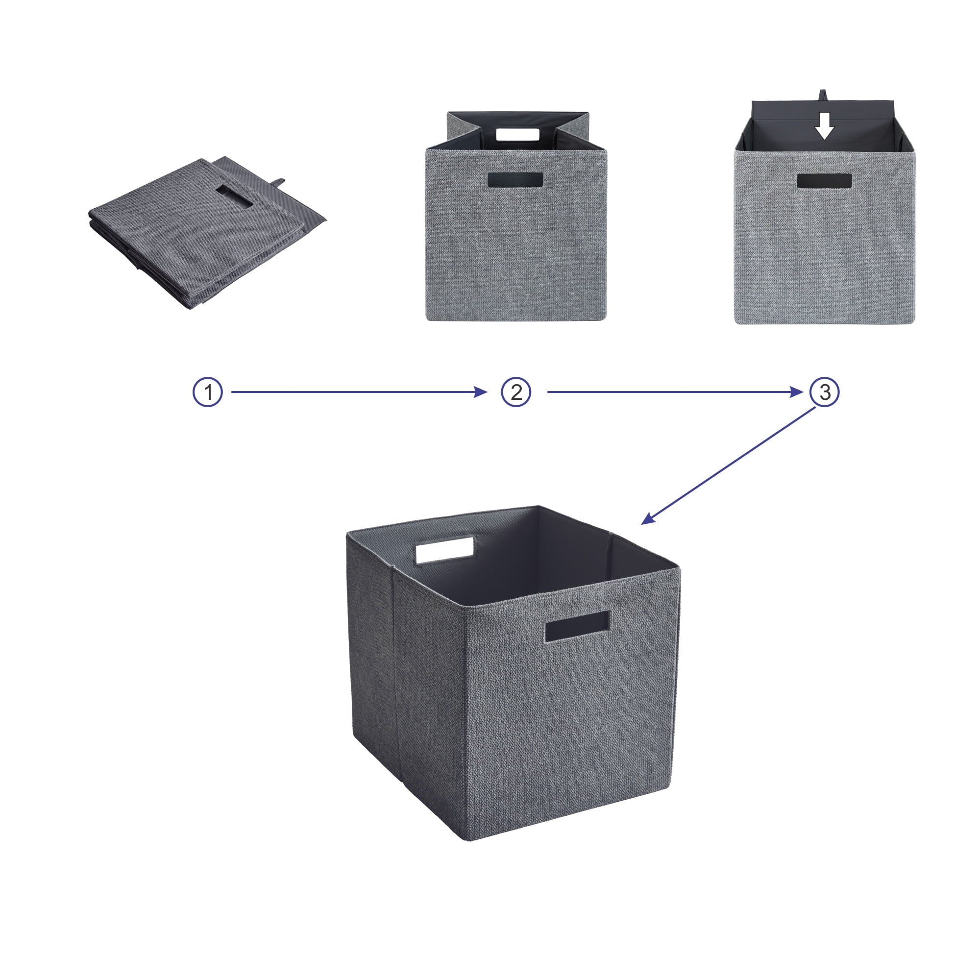 Better Homes &amp; Gardens Collapsible Fabric Cube Storage Bin, Vanilla
