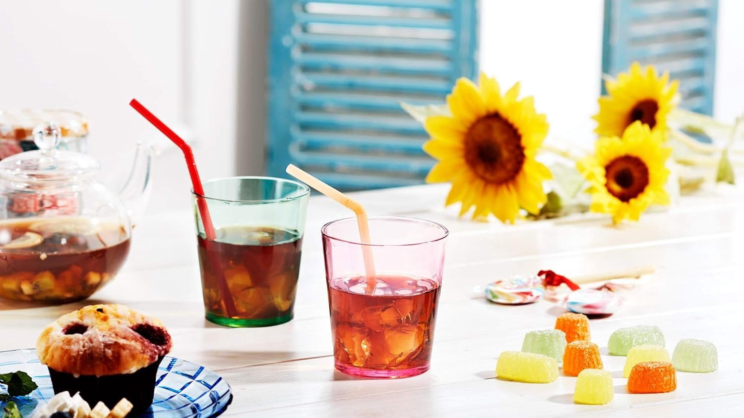 - 13oz Unbreakable Drinking Glasses Set of 6 - - Super Grade Plastic - for Gifts - - Cups Drinkware Tumblers