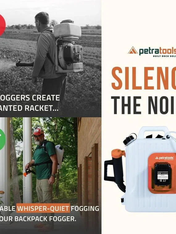 Cordless ULV Cold Fogger Backpack Sprayer, 2.6 Gallon – Battery-Powered Mosquito Fogger for Outdoor Use