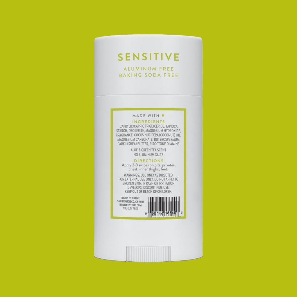 Deodorant, Aluminum Free, Aloe &amp; Green Tea Sensitive Whole Body Deodorant 2.4 oz