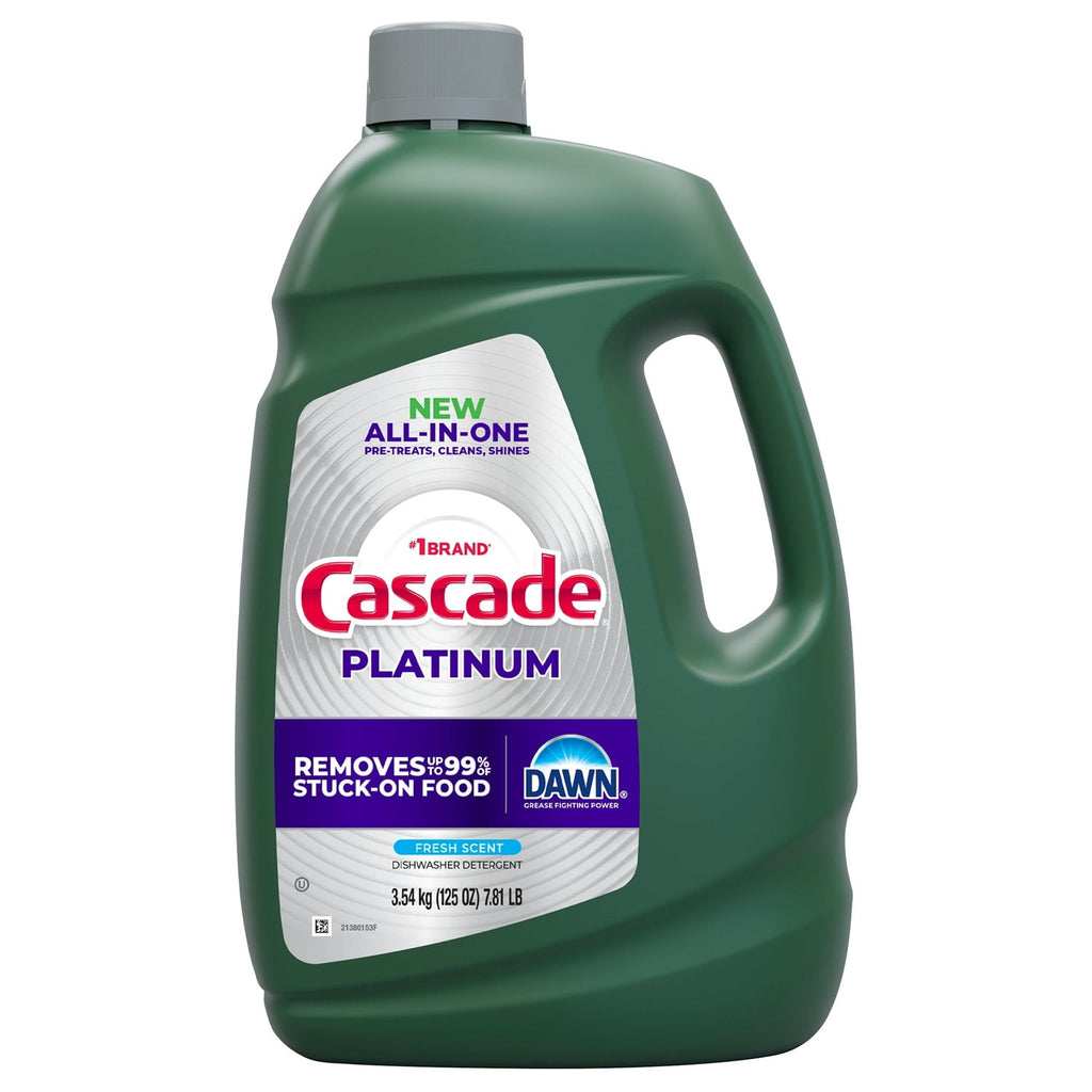 Platinum All-in-One Dishwasher Detergent Liquid, Fresh Scent (125 Ounce)