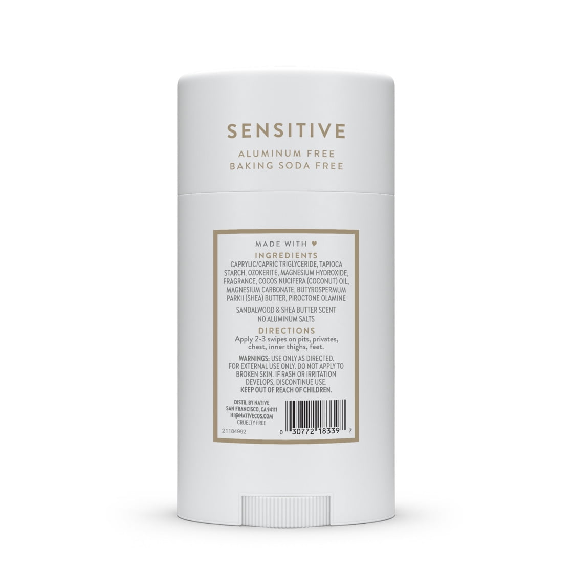 Sandalwood &amp; Shea Butter, Sensitive Whole Body Deodorant, 2.4 oz