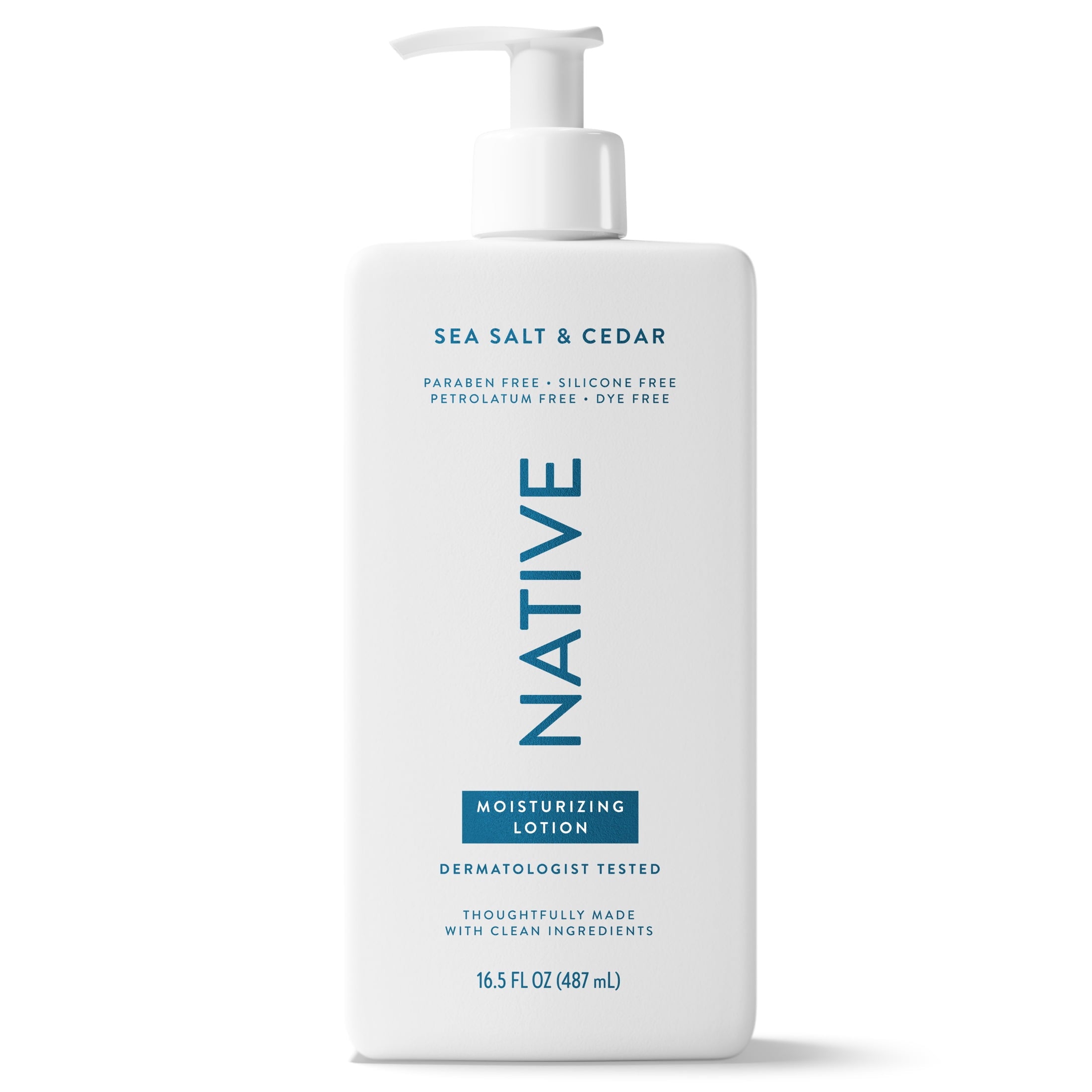Moisturizing Body Lotion, Sea Salt &amp; Cedar, Daily Dermatologist Tested for Sensitive Skin, for Women &amp; Men, 16.5 fl oz