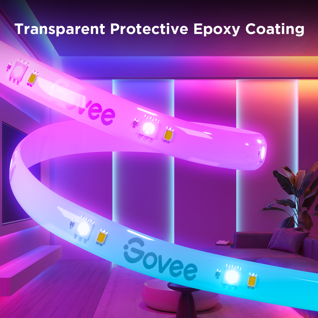 RGBIC Wi-Fi + Bluetooth LED Strip Lights With Protective Coating with Matter (5M)