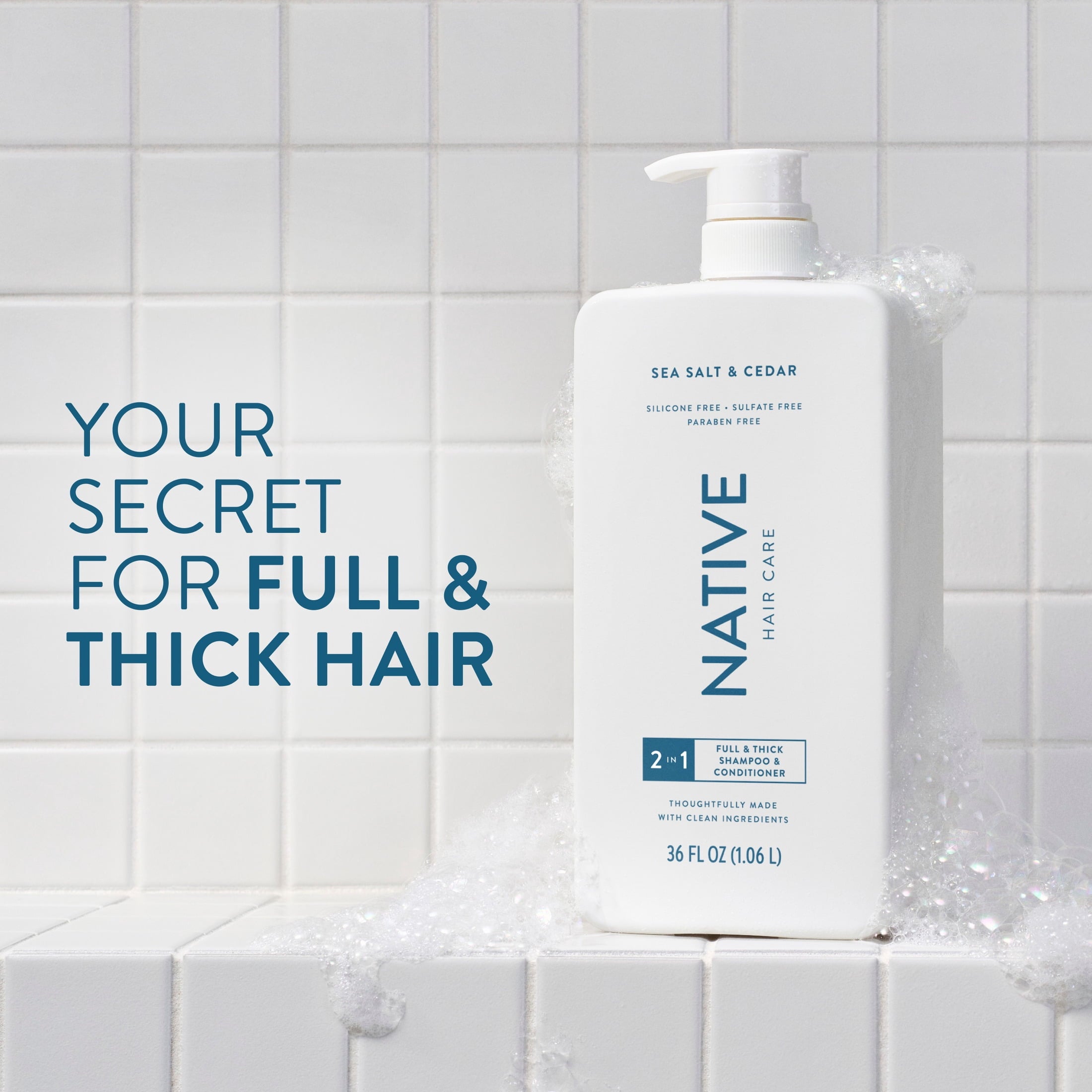 Full and Thick 2-in-1 Shampoo and Conditioner Sea Salt and Cedar 36 fl oz