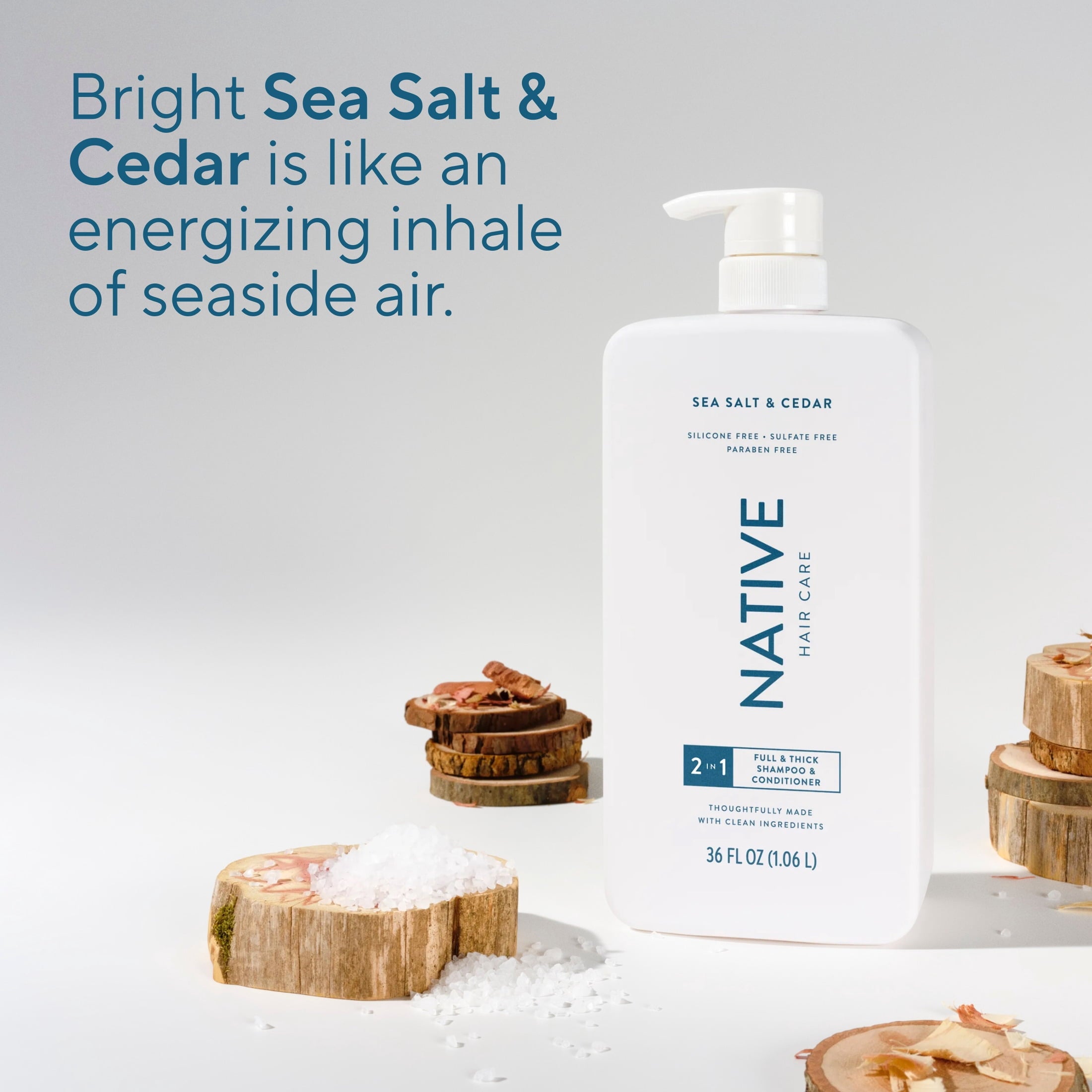 Full and Thick 2-in-1 Shampoo and Conditioner Sea Salt and Cedar 36 fl oz