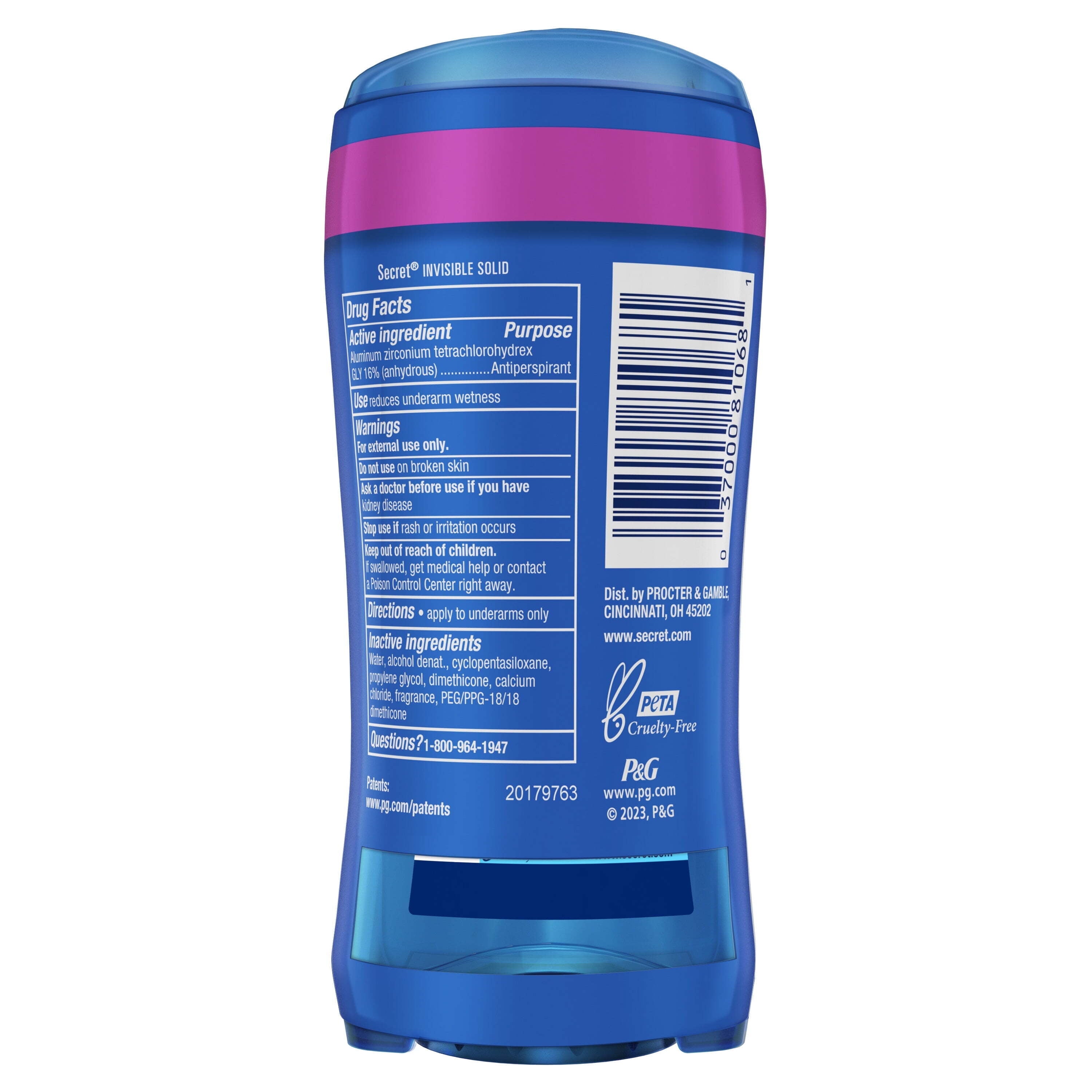 Outlast Invisible Solid Antiperspirant Deodorant, Completely Clean, 2.6 oz Twin Pack