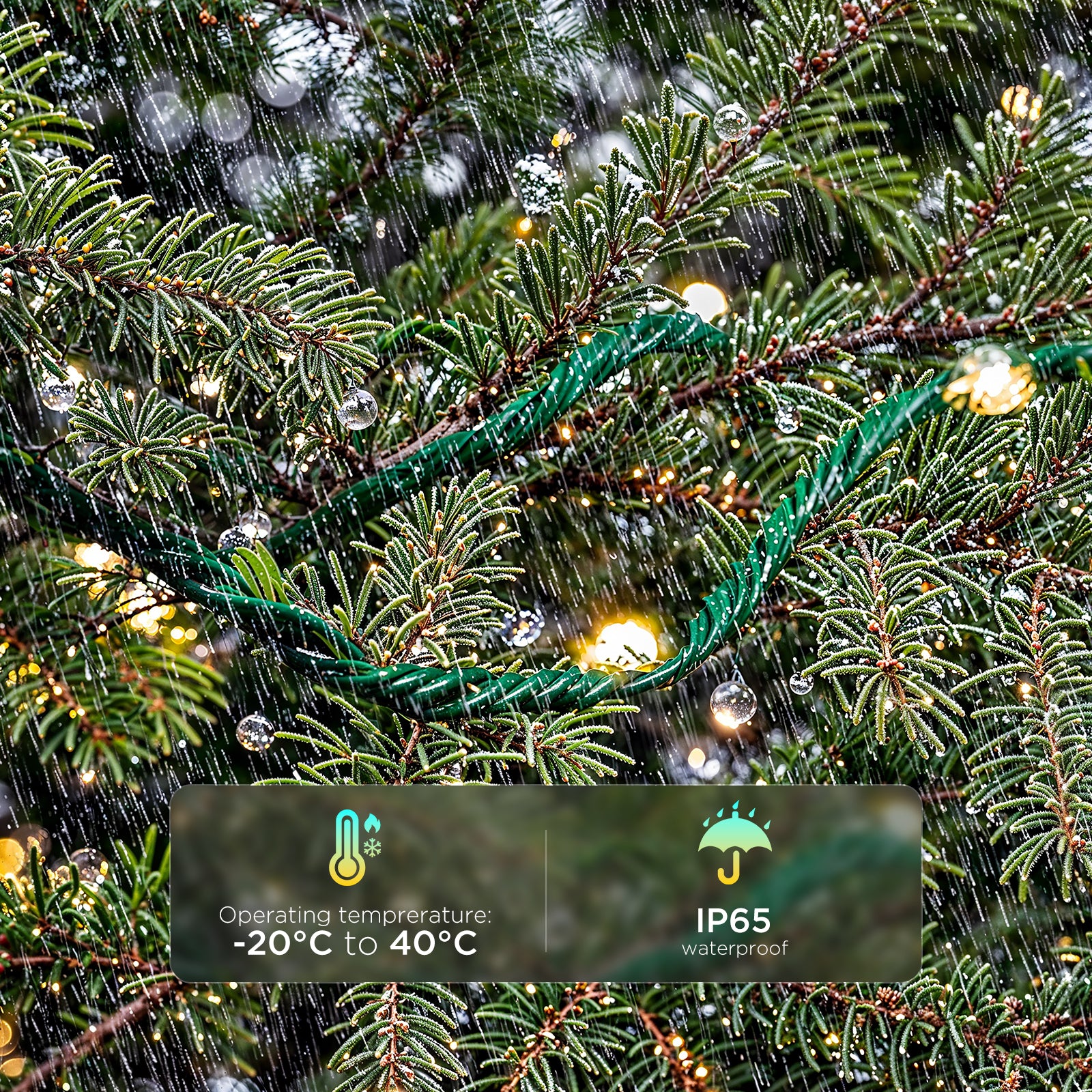 Christmas String Lights 2S, 65.6FT 200LEDs Christmas Lights for Holiday Decor, Smart Indoor Outdoor String Lights with 130+ Scene Modes