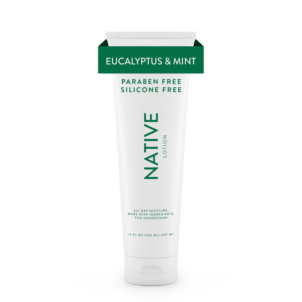 Natural Hand and Body Lotion, Eucalyptus &amp; Mint, Paraben Free, Silicone Free 12 oz