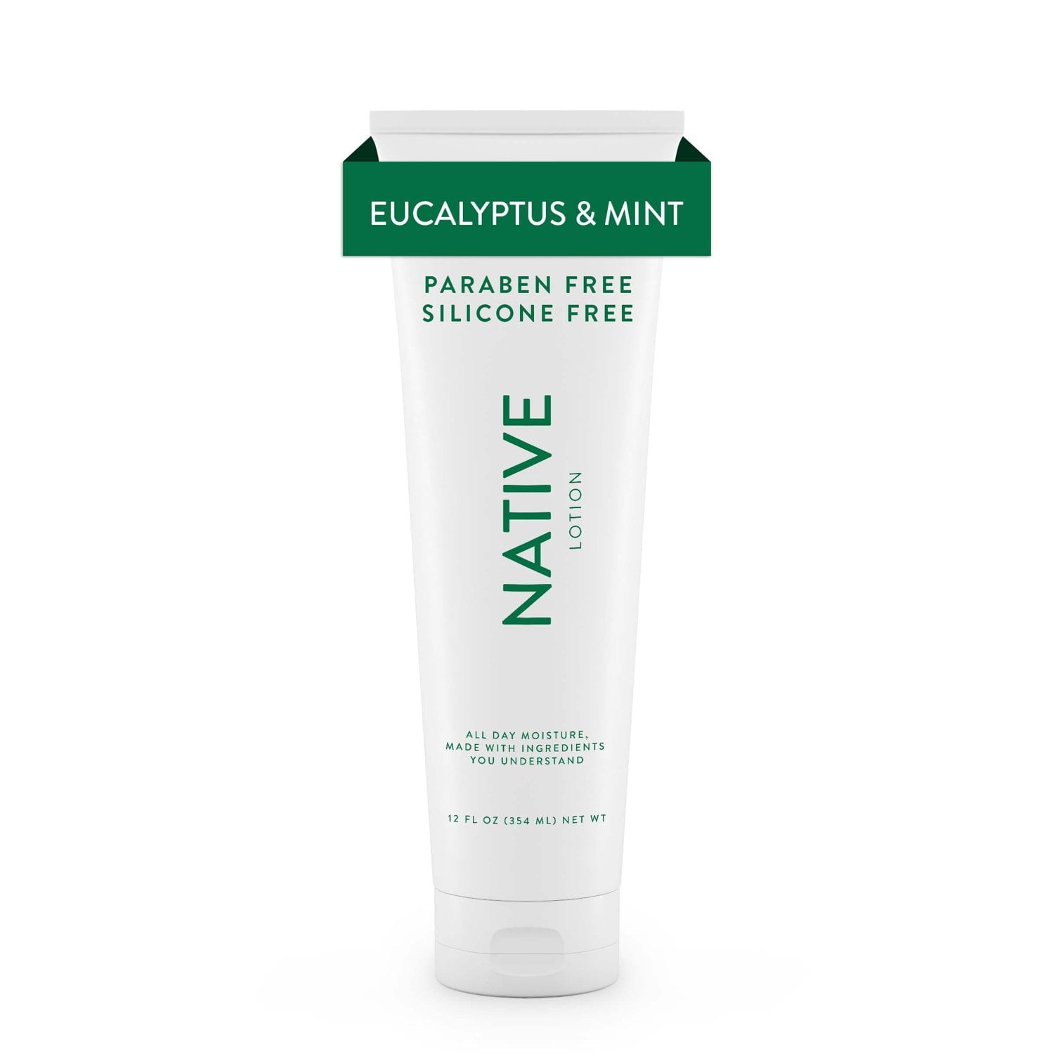 Natural Hand and Body Lotion, Eucalyptus &amp; Mint, Paraben Free, Silicone Free 12 oz