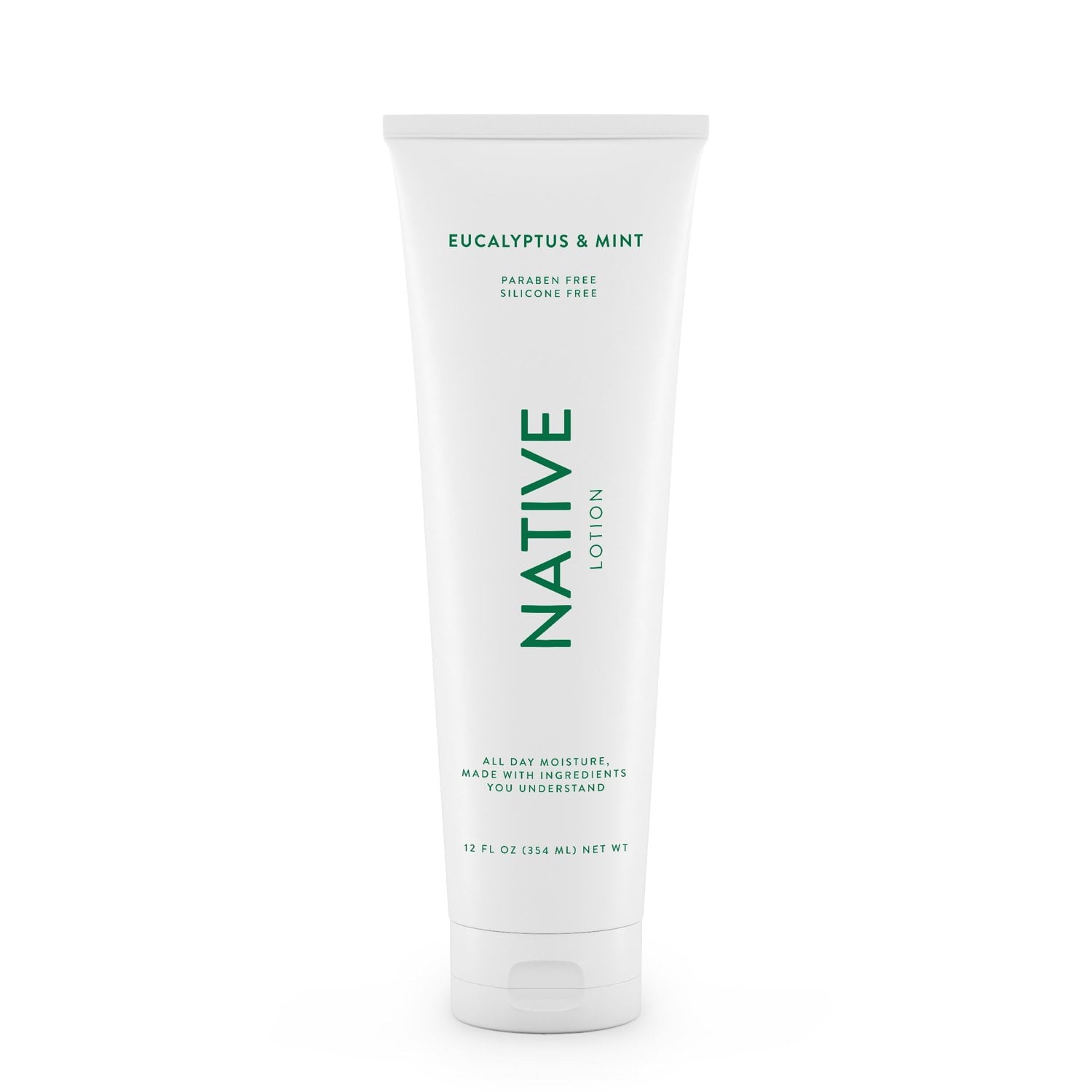 Natural Hand and Body Lotion, Eucalyptus &amp; Mint, Paraben Free, Silicone Free 12 oz