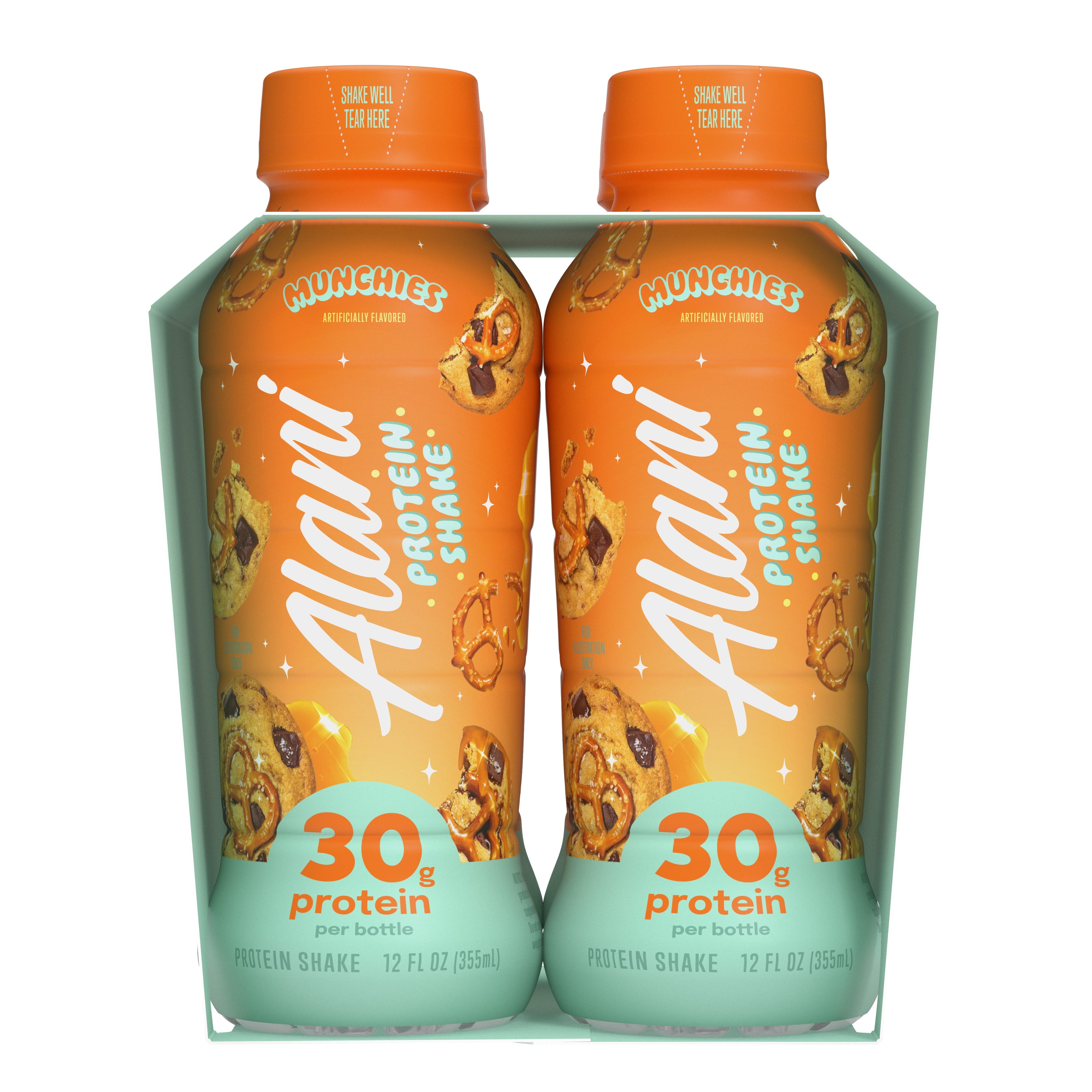 Protein Shake, Munchies, 12 fl oz, 4 Pack, Bottles, 30g Protein, Gluten Free