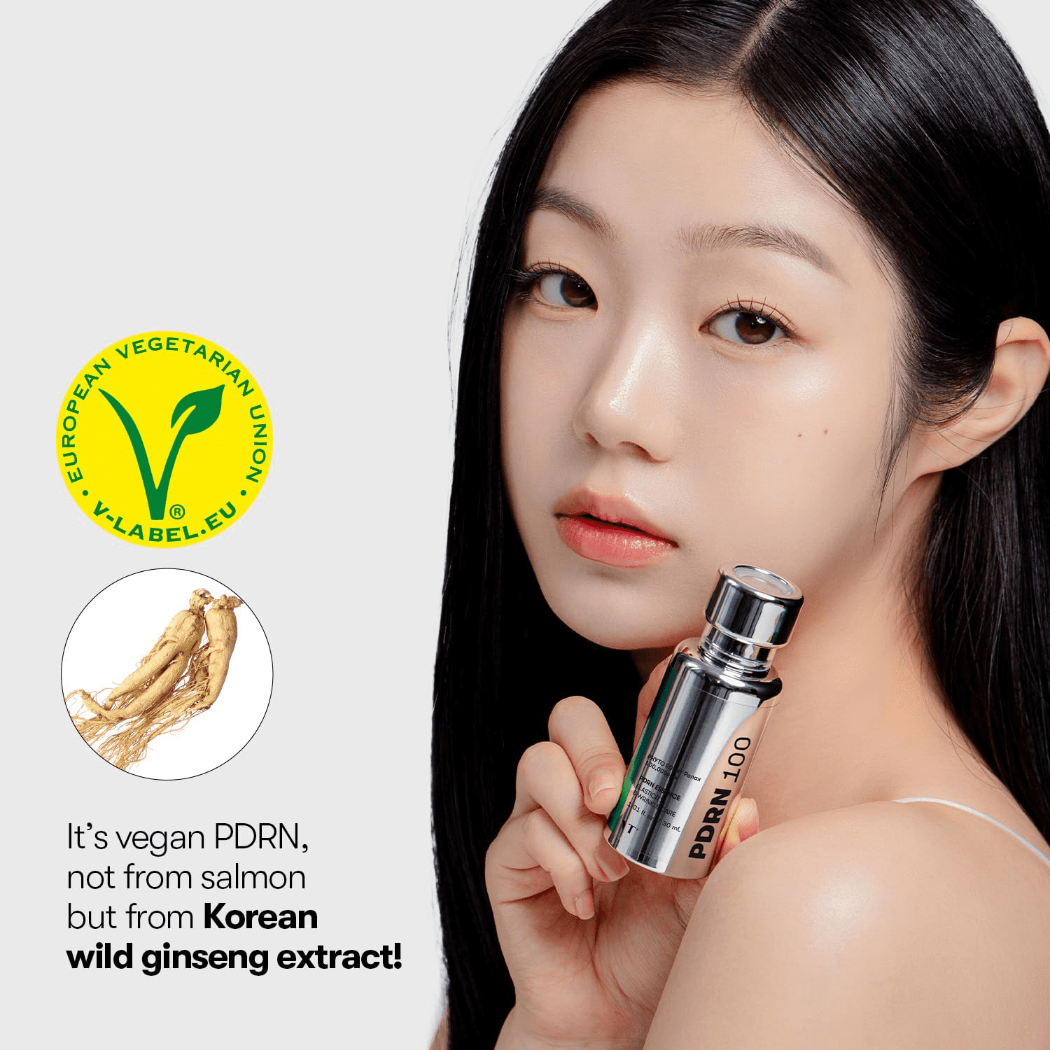100 Essence, Intensive Glow Serum, Vegan PDRN 100,000ppm, Skin Restoration &amp; Recovery, Hydrating, Moisturizing, Firming, Fine Lines, Korean Skincare 1.01 fl. Oz.