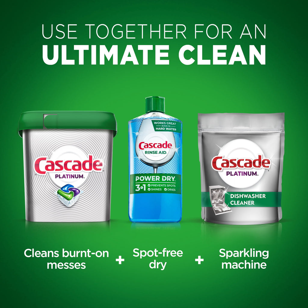 Platinum Dishwasher Cleaner Single Dose Pods, 3 Count