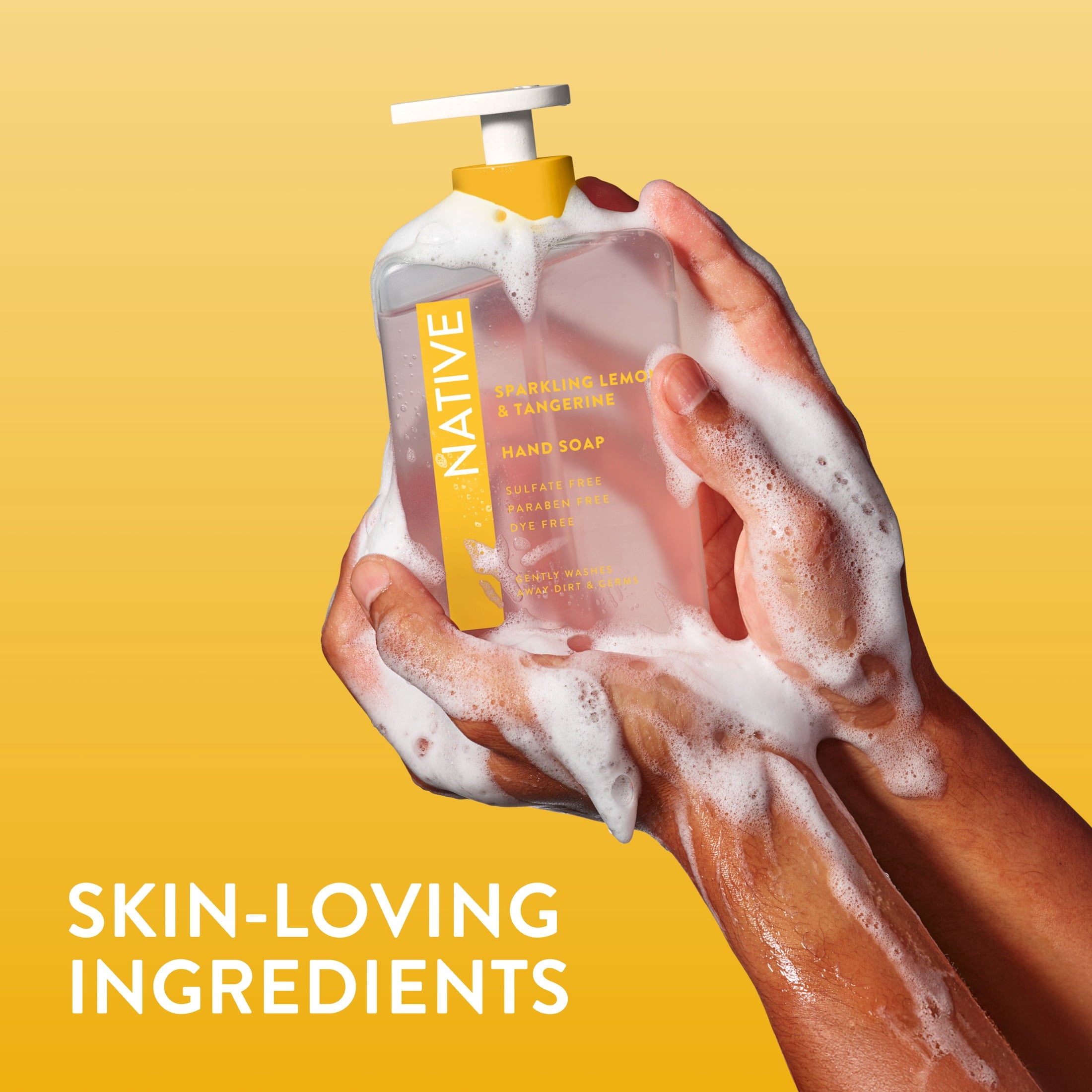 Liquid Hand Soap, Sparkling Lemon &amp; Tangerine, Non-drying, Naturally Derived Cleansers, Sulfate Free, 13 fl oz