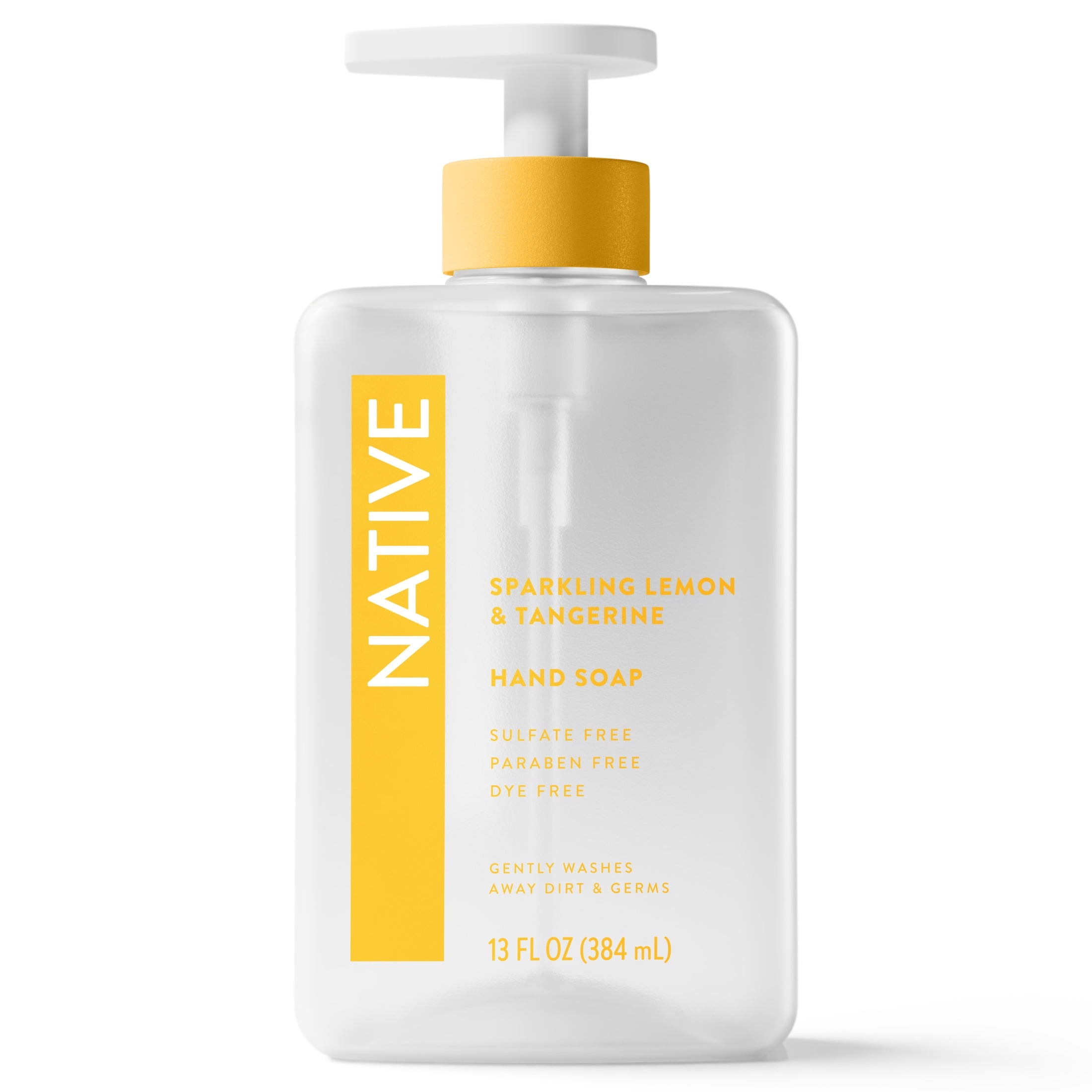 Liquid Hand Soap, Sparkling Lemon &amp; Tangerine, Non-drying, Naturally Derived Cleansers, Sulfate Free, 13 fl oz