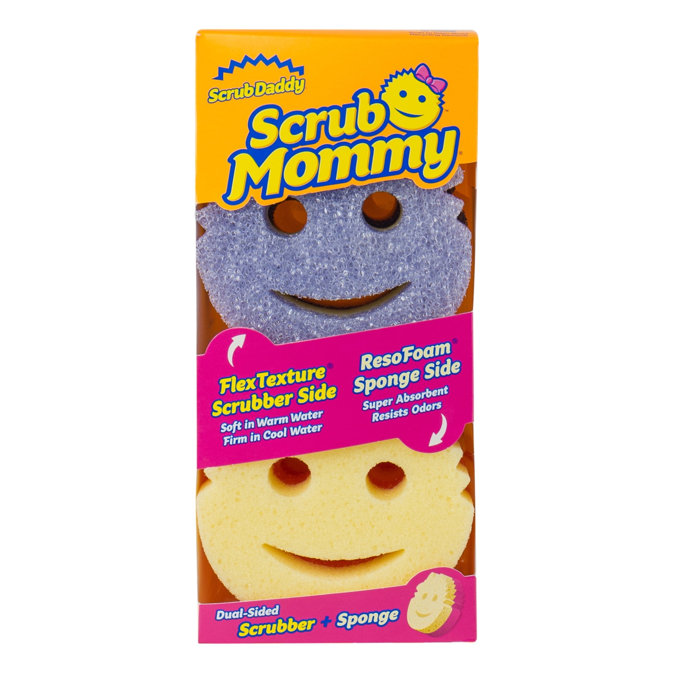 Scrub Mommy Non-Scratch Cleaning Sponges, 4 Count