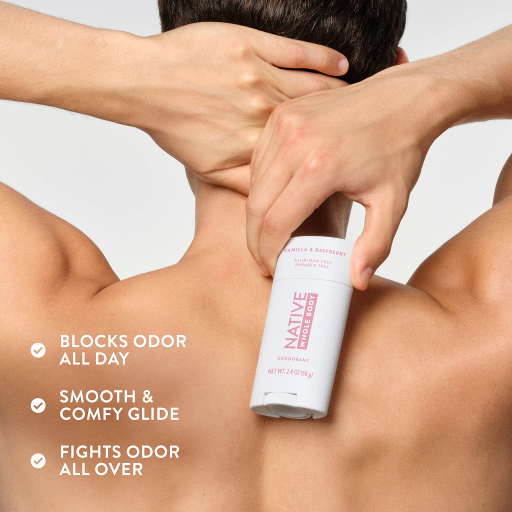 Aluminum Free Sensitive Whole-Body Deodorant Stick, Vanilla &amp; Raspberry Scent 2.4 oz