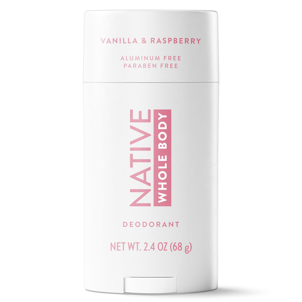 Aluminum Free Sensitive Whole-Body Deodorant Stick, Vanilla &amp; Raspberry Scent 2.4 oz