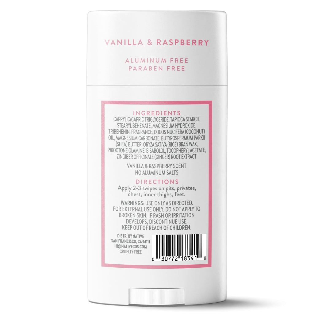 Aluminum Free Sensitive Whole-Body Deodorant Stick, Vanilla &amp; Raspberry Scent 2.4 oz
