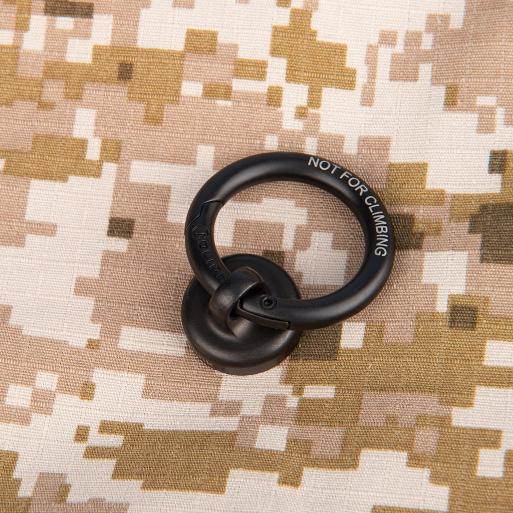 OLINK Portable Magnetic Hook Compatible with Flashlights, Obulb Series, Stainless-Made Carabiner-Style Ring (Black)