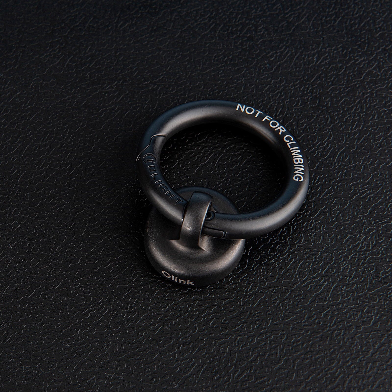OLINK Portable Magnetic Hook Compatible with Flashlights, Obulb Series, Stainless-Made Carabiner-Style Ring (Black)