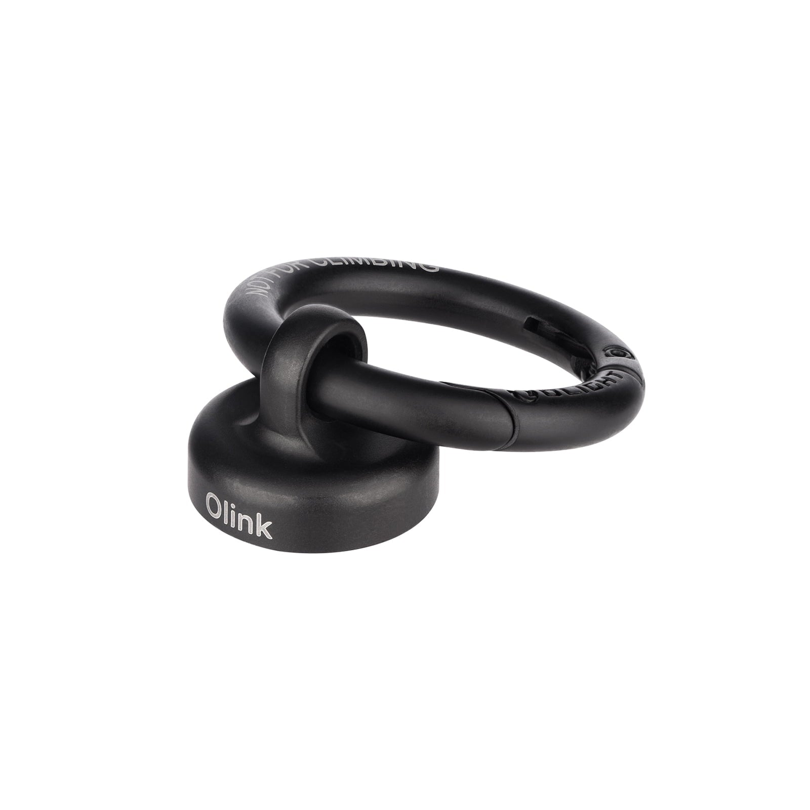 OLINK Portable Magnetic Hook Compatible with Flashlights, Obulb Series, Stainless-Made Carabiner-Style Ring (Black)