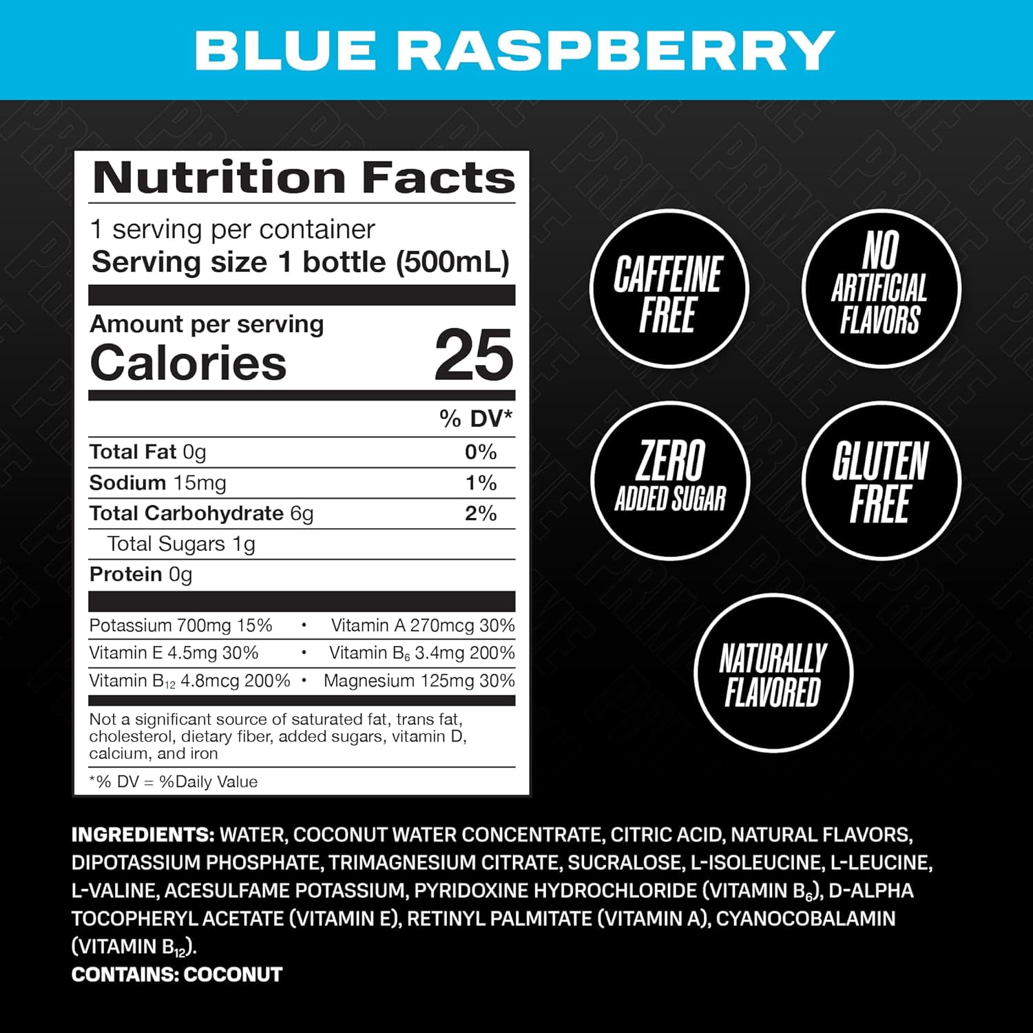 Sports Drink, Blue Raspberry, 16.9 fl oz, 12 Pack, Bottles