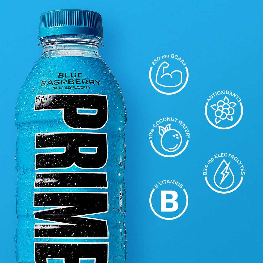 Sports Drink, Blue Raspberry, 16.9 fl oz, 12 Pack, Bottles