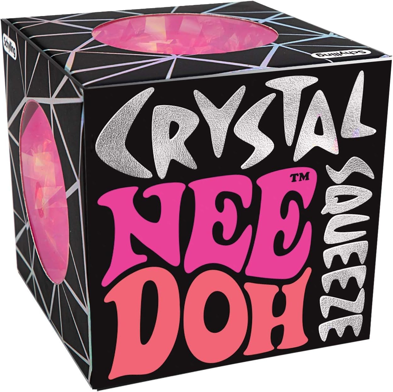 Schylling NeeDoh Crystal - Sensory Squeeze Toy - Shimmering Liquid Filling - 2.25″ Wide - Color May Vary (Pack of 1)