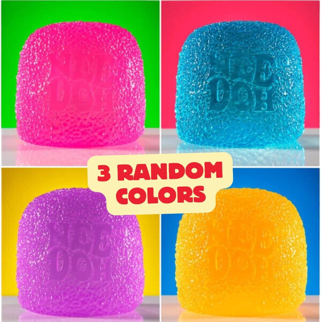 Schylling NeeDoh Gumdrop Textured Sensory Fidget Toy Colors May Vary (3 Pack)