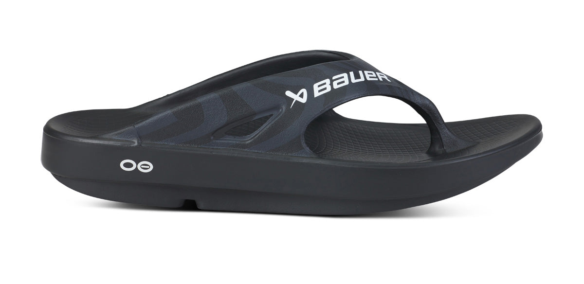 BAUER/OOFOS Men’s OOriginal Sport Sandal ?C Black Asphalt