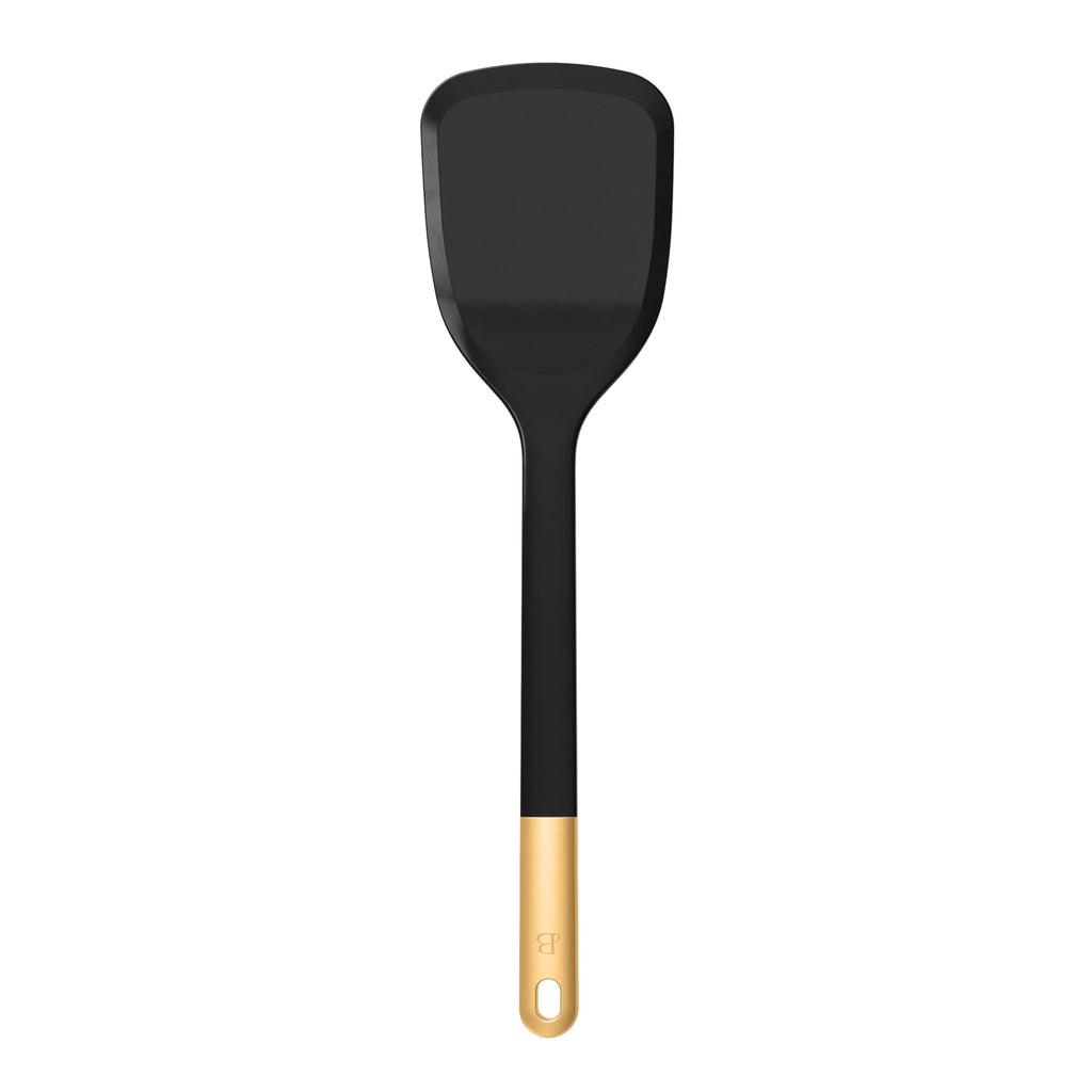 6-Piece Silicone Kitchen Utensil Tool Set with Rotating Rack by Drew Barrymore, Porcini Taupe