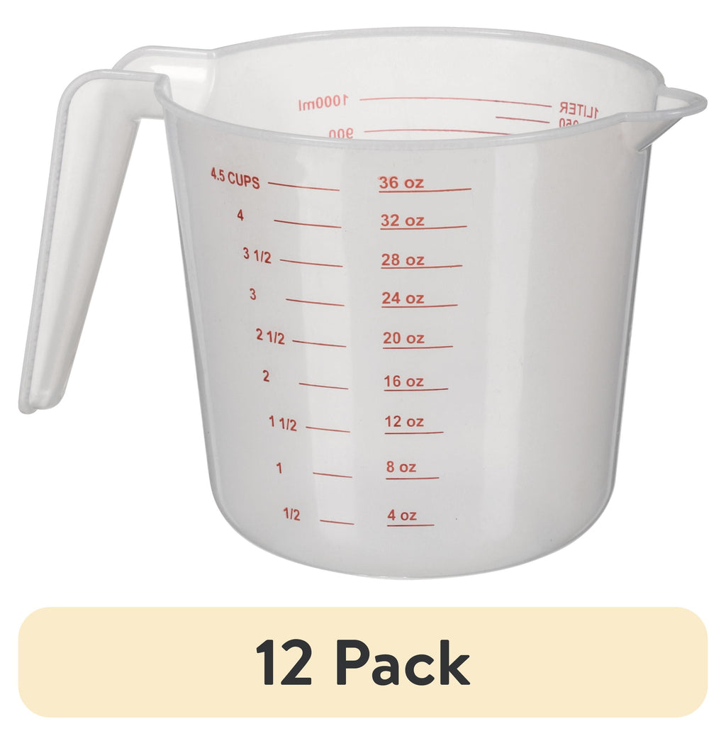 4 Cup PP Plastic Measuring Cup, 32 oz, Clear