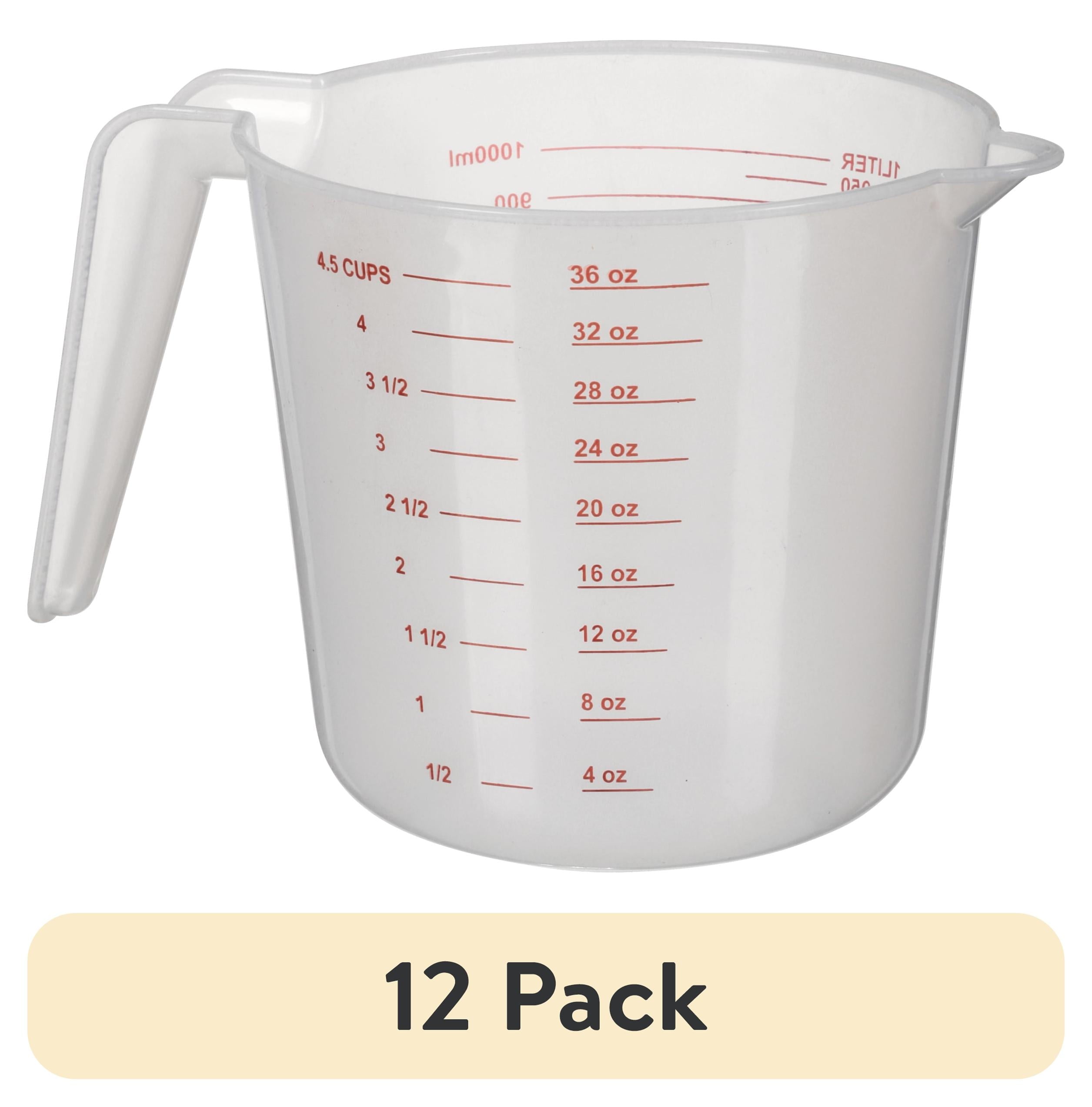 4 Cup PP Plastic Measuring Cup, 32 oz, Clear